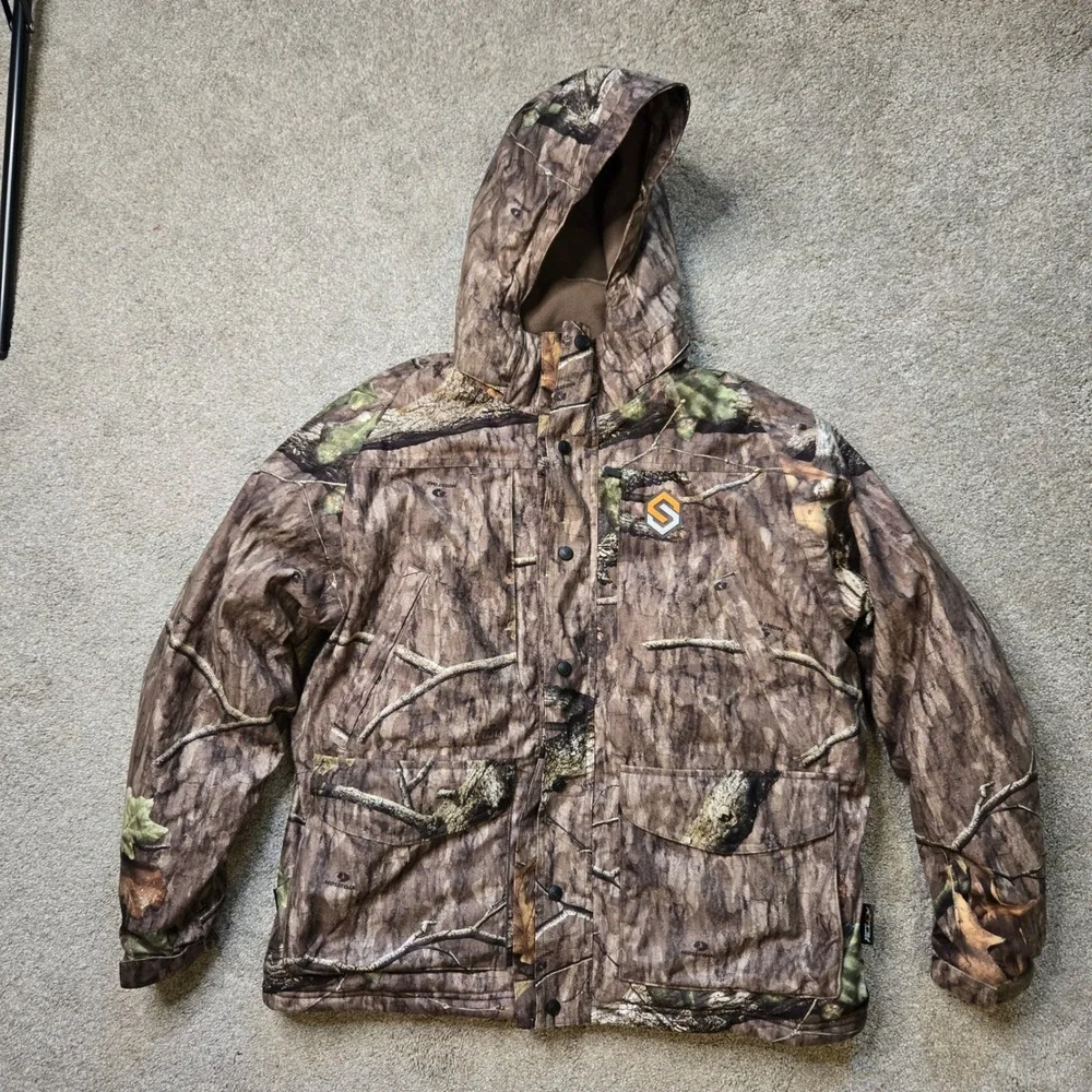NWOT ScentLok Alpha Elite Mossy Oak Camo Hunting Jacket Lg Carbon Alloy Fleece